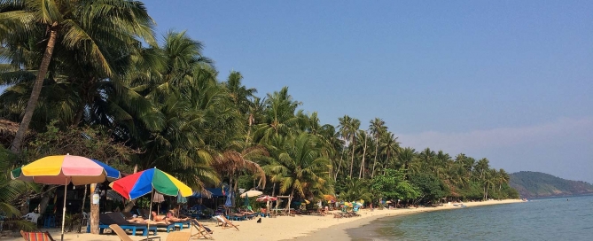 Koh Chang Paradise Beach, Tayland Körfezi Live Love Thank